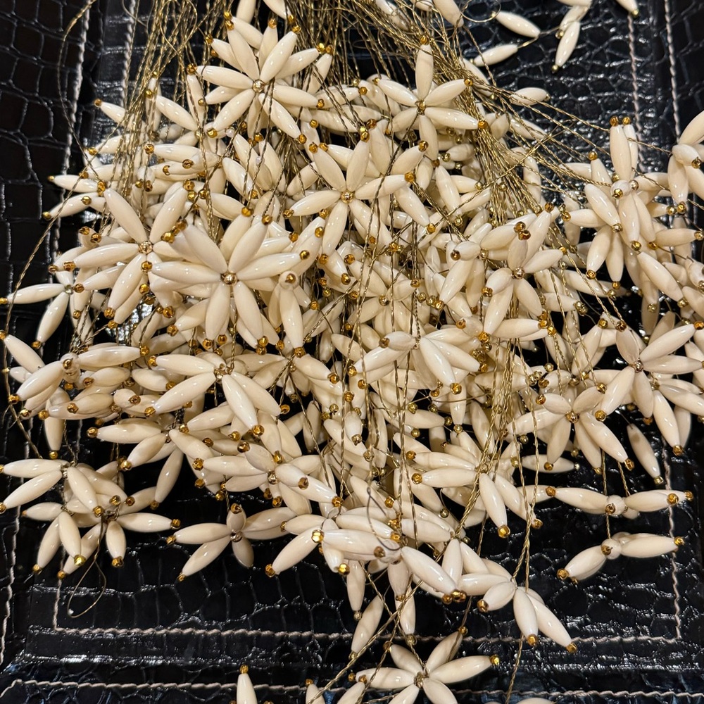Bulk of handmade beaded flower stems